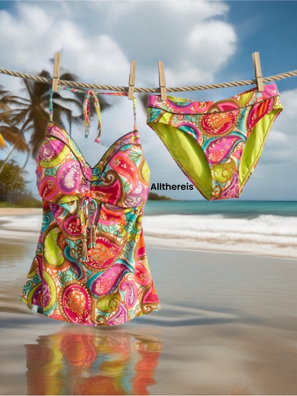 NWT Trina Turk 2 piece swimsuit 8 - Picture 4 of 16
